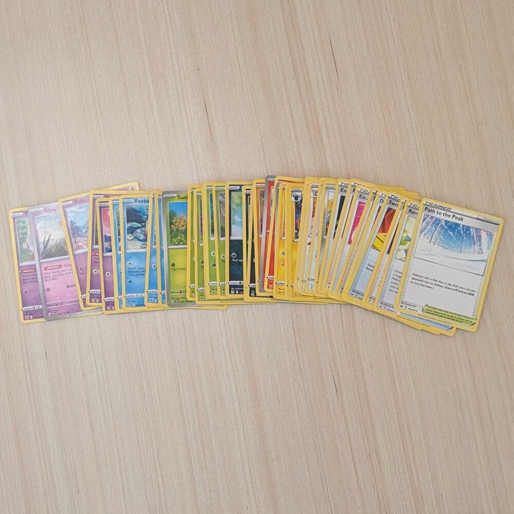 42 Pokemon TCG Trading Cards - Trainer Fire Water Psychic Dark Electric Fighting